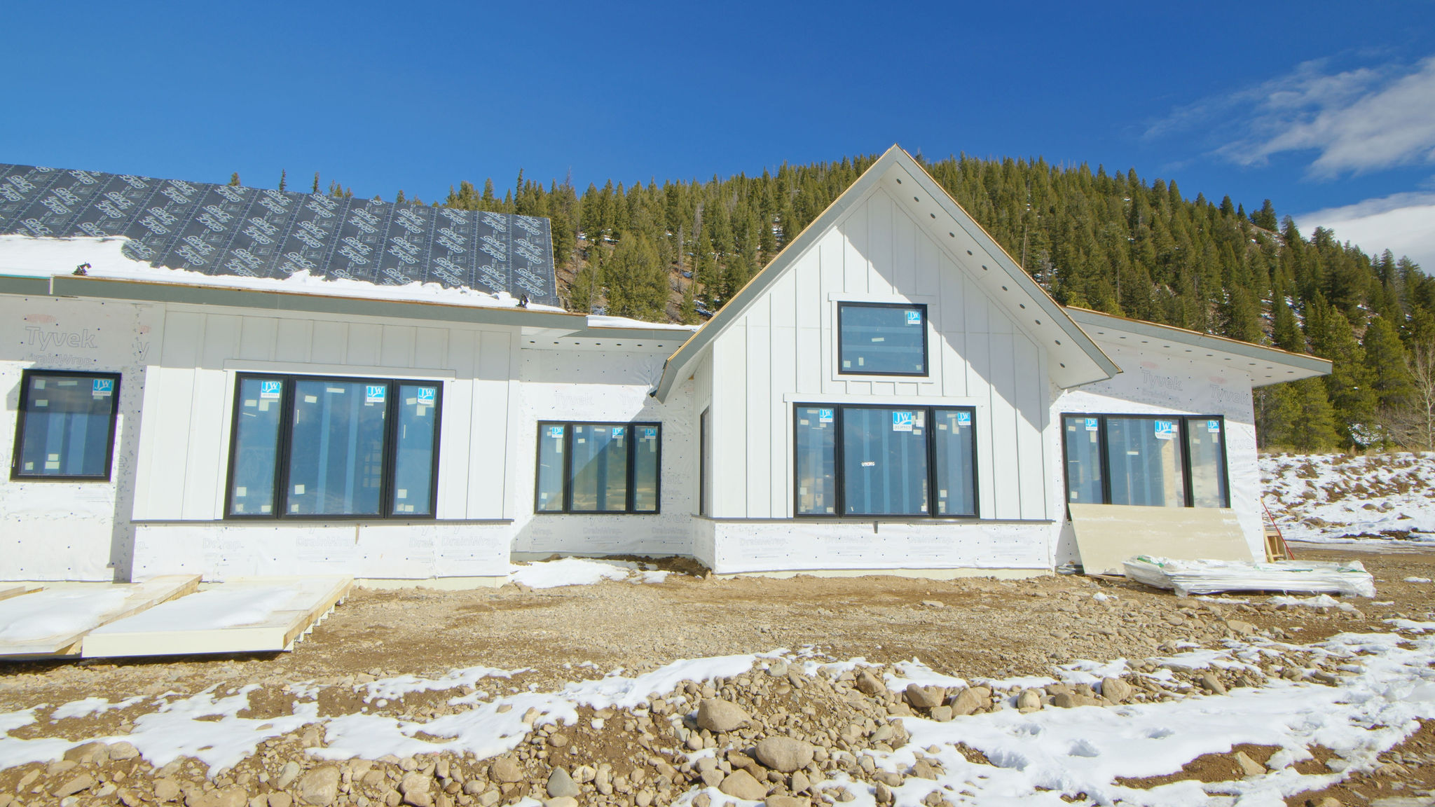 Workers brave the cold Breckenridge temperatures to keep the project progressing.